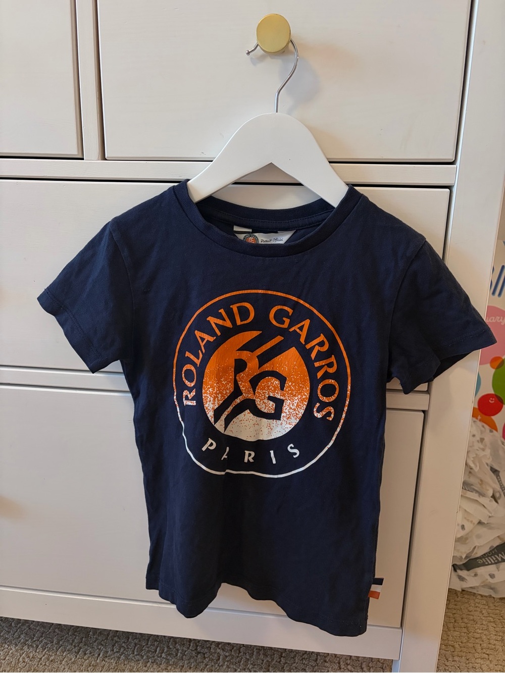 Roland Garros Paris Graphic T-Shirt Kids Size 6 Tennis Tee